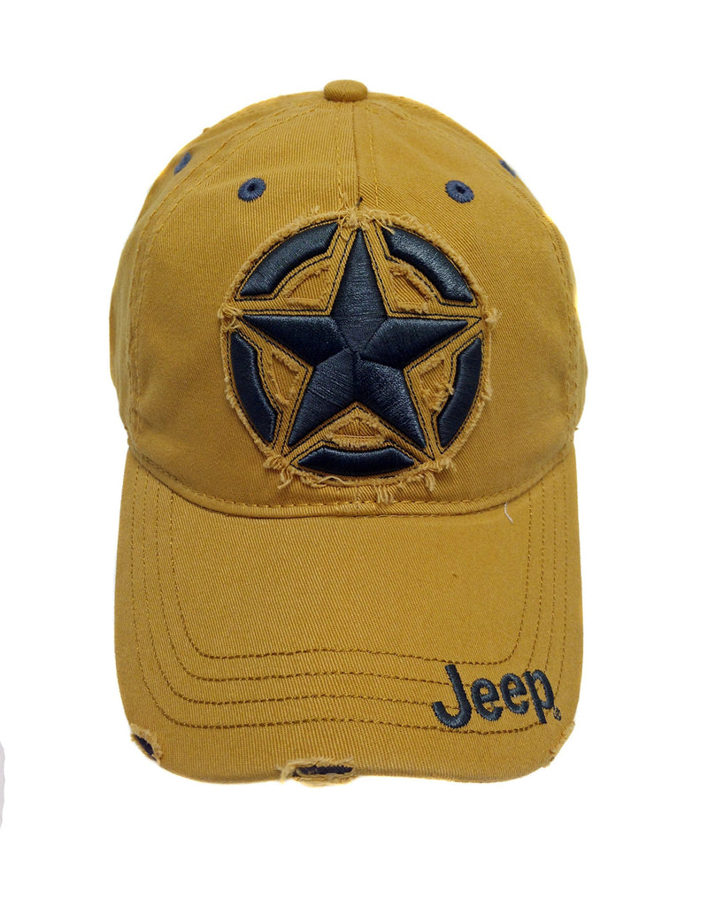 Jeep Distressed 3D Star Cap Baseball Hat